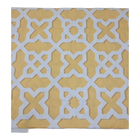 Domain Queen Duvet Cover Shams Set Grey Yellow Reversible Quatrefoil Geo… - Picture 5 of 16